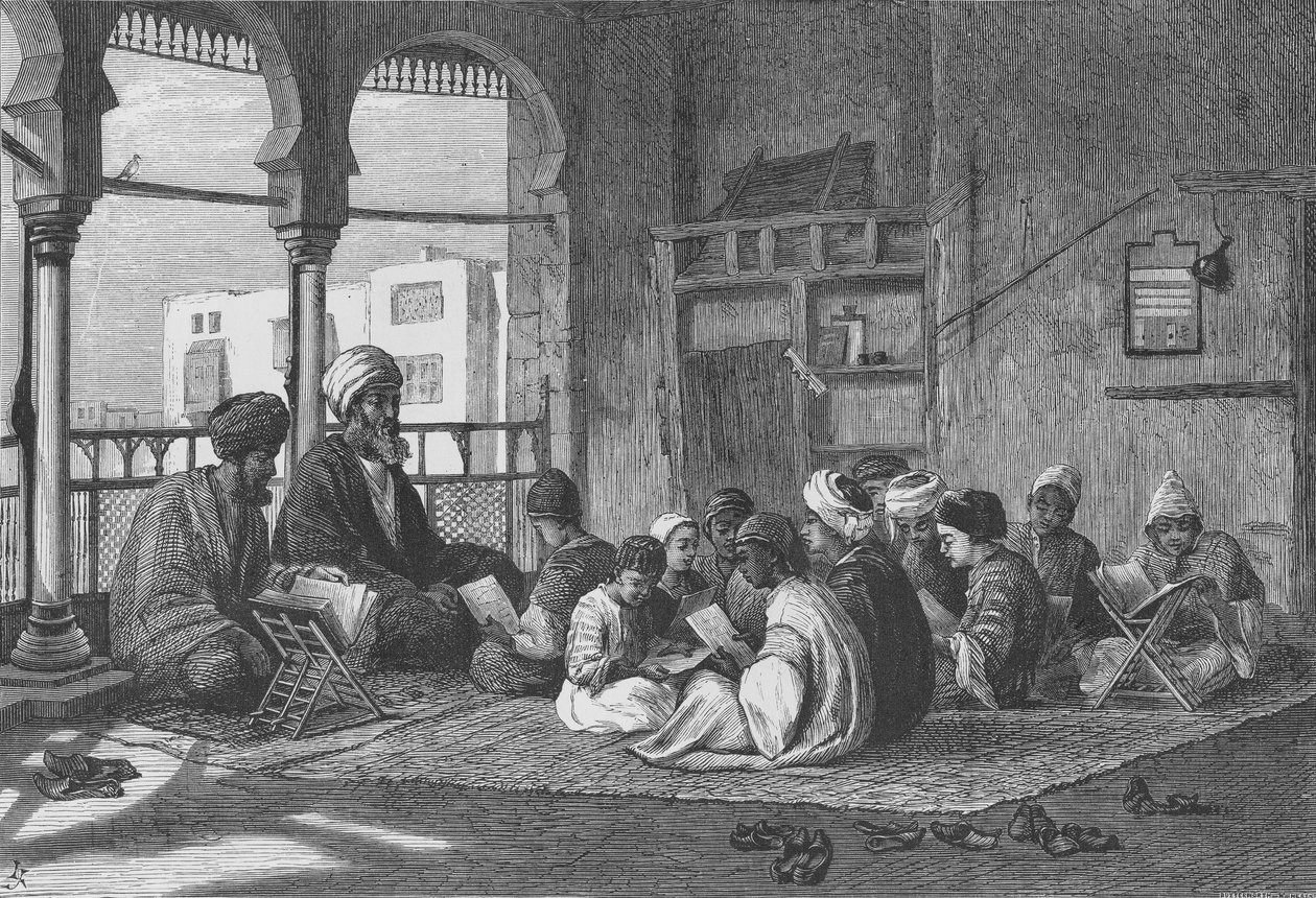 Skolen til Sultan Hassan, gravert av Butterworth und Heath av Frederick Goodall