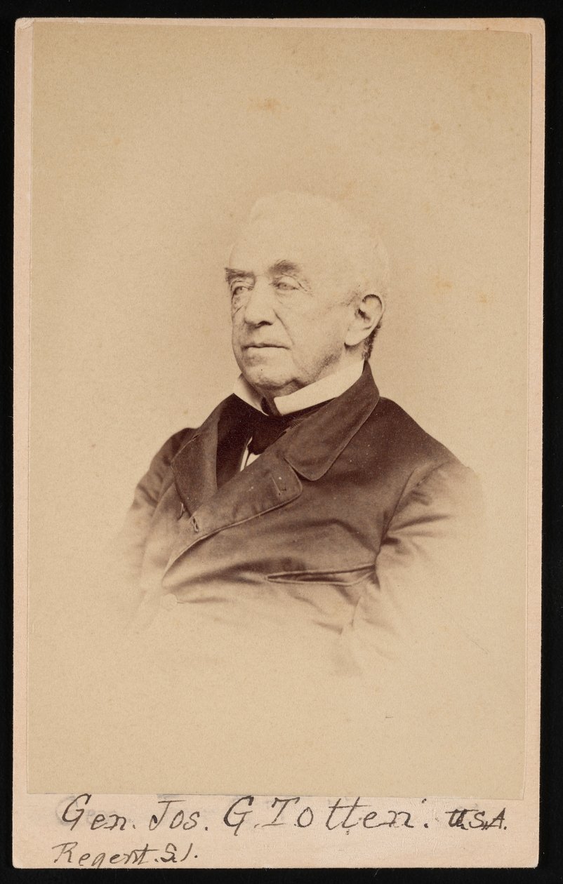 Portrett av general Joseph Gilbert Totten 1788-1864, før 1864. av Frederick Gutekunst
