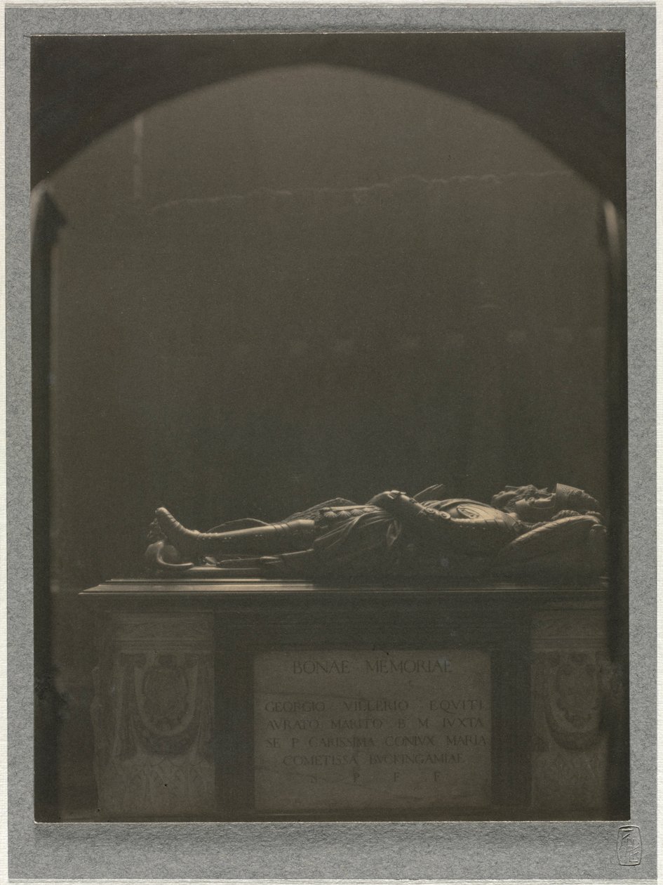 Westminster Abbey, graven til Sir Georges Villiers d. 1605, ca. 1900. av Frederick Henry Evans