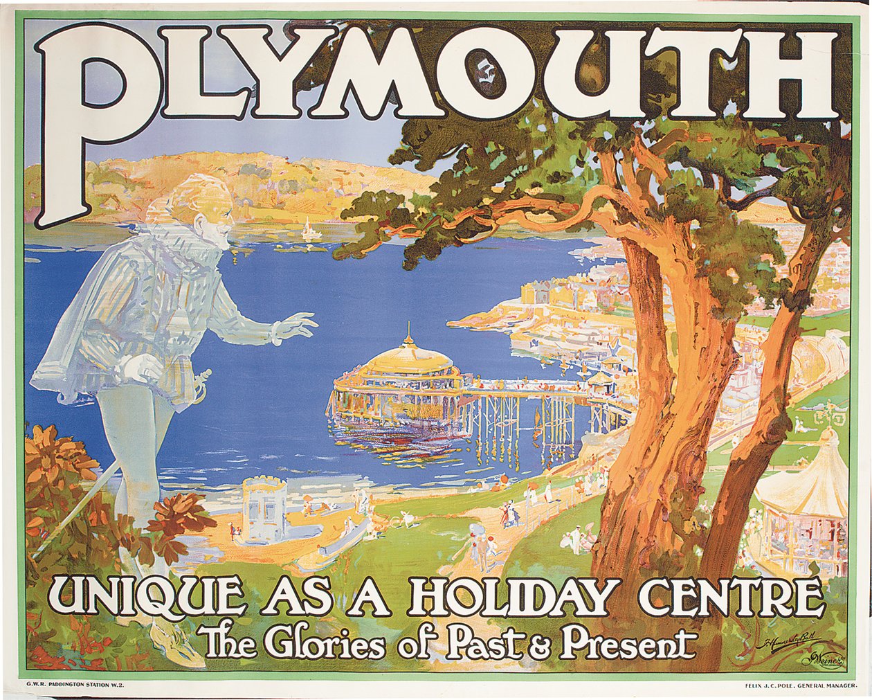 Plymouth (farge litho) av Frederick Hammersley Ball
