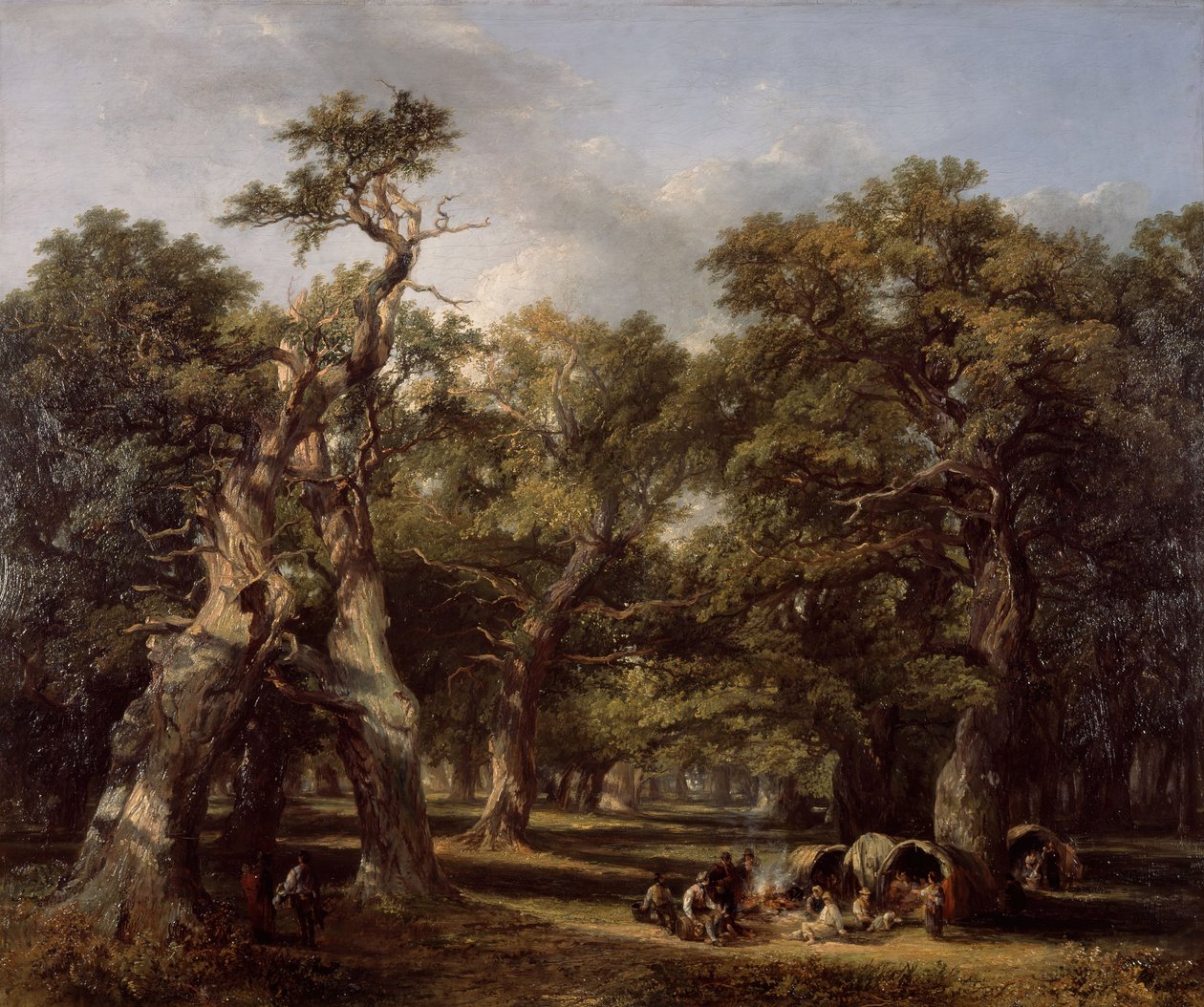 A Forest Glade, Arden, Warwickshire, 1845. av Frederick Henry Henshaw