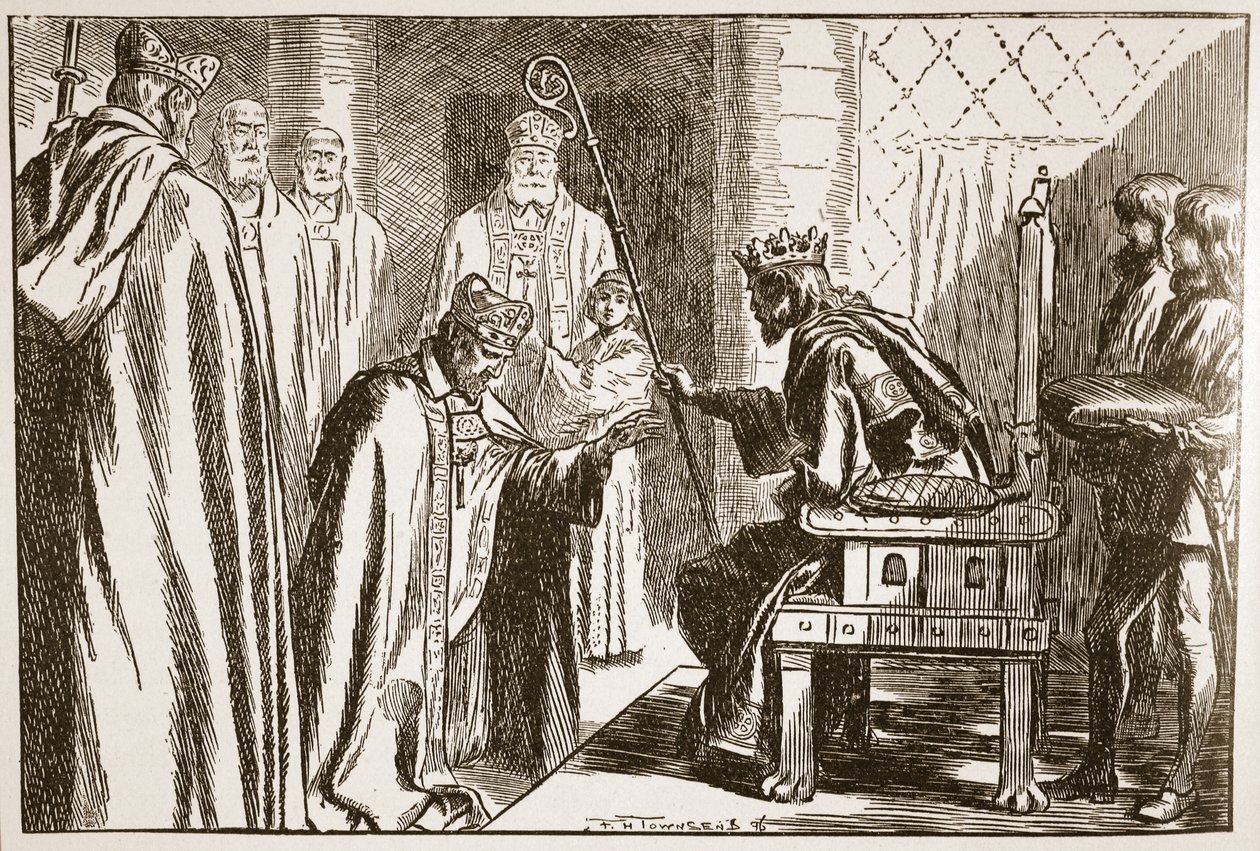 Investiture of a Saxon biskop, illustrasjon fra 