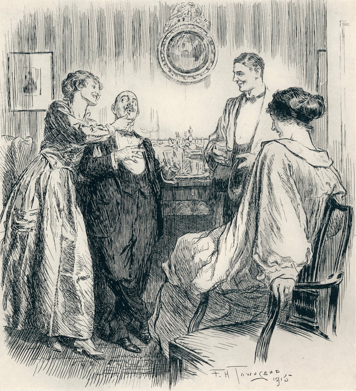 Juli 1915 - Seks seks, c1920 av Frederick Henry Townsend