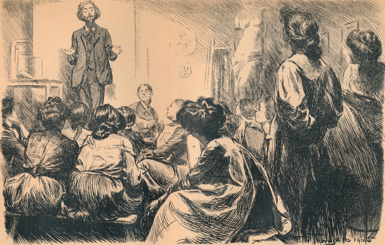 Våre kveldskurs i kunst har startet, 1905 av Frederick Henry Townsend