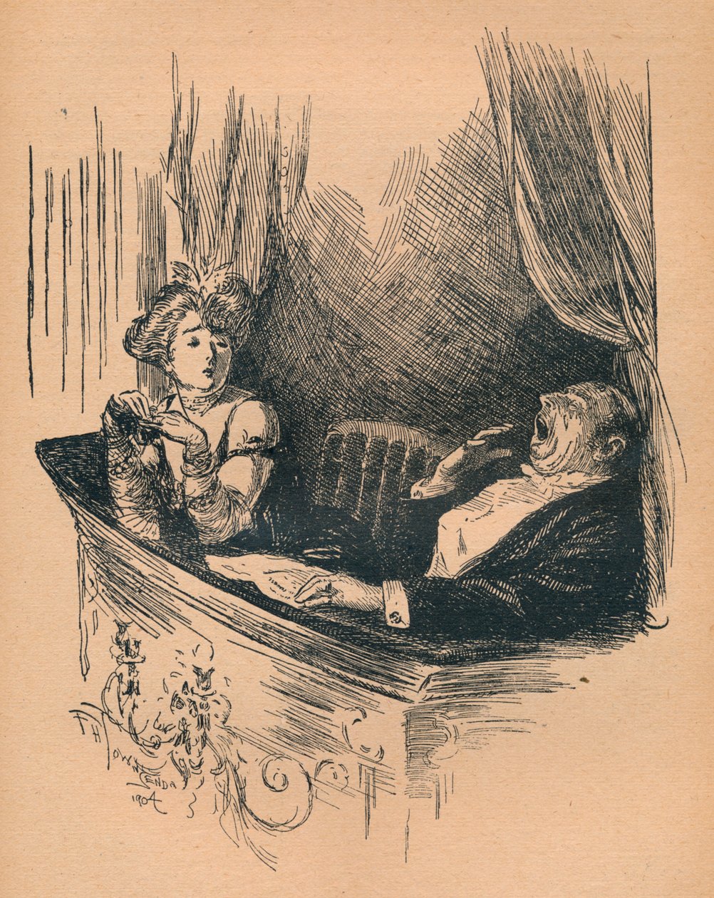 True Appreciation, overhørt på teatret, 1904 av Frederick Henry Townsend