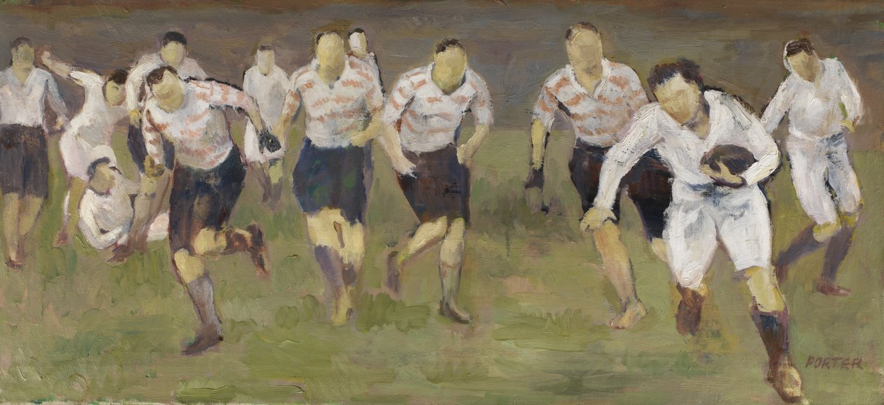 The Break-Away, ca. 1929 (olje på lerret) av Frederick James Porter