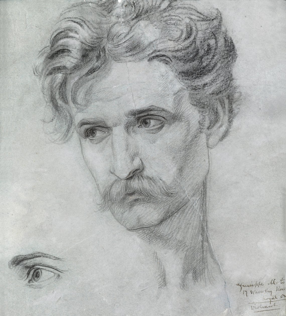 Studie av Giuseppe Moto (kritt på papir) av Frederick James Sheilds