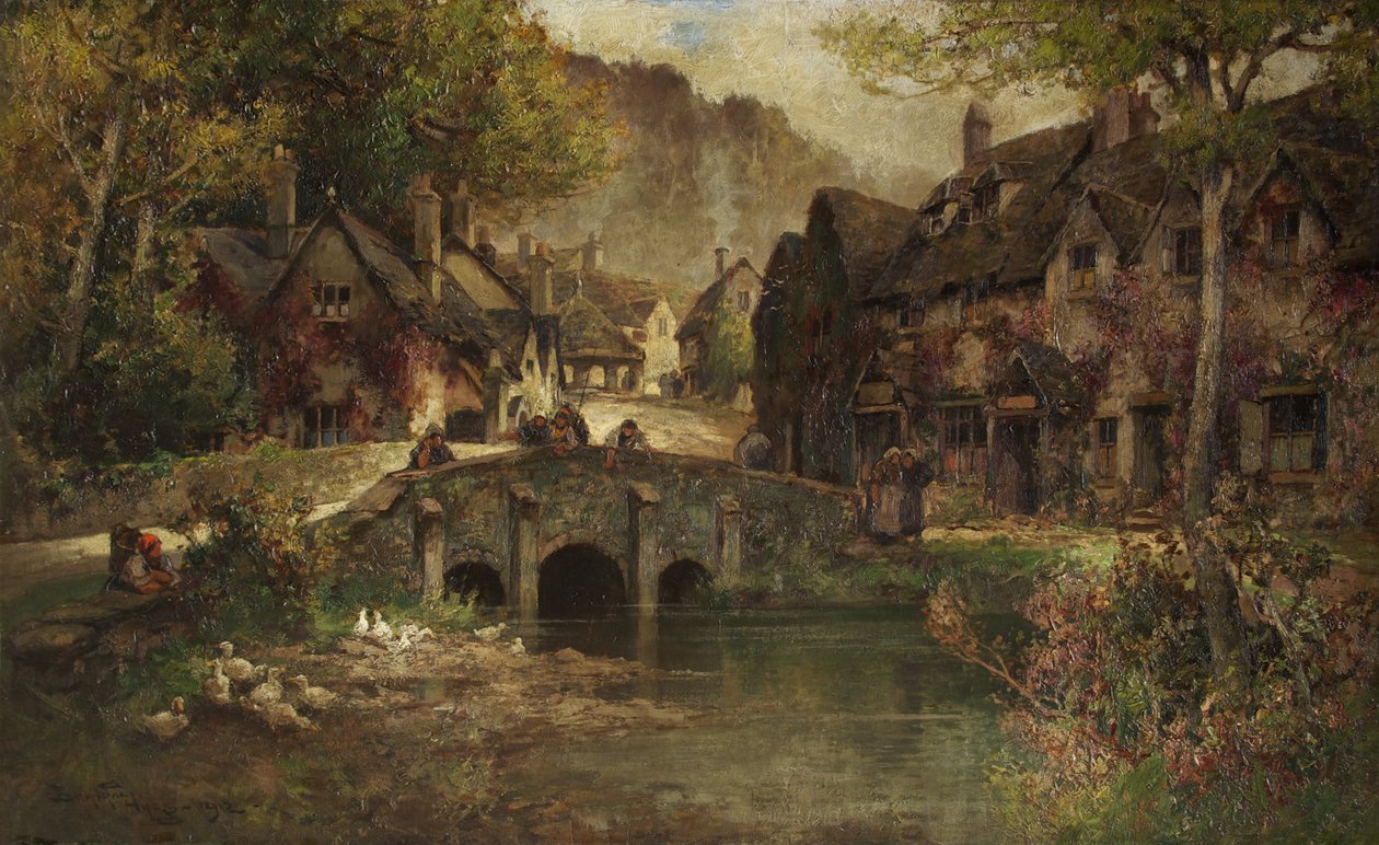 Castle Combe av Frederick Johnn  Hiles