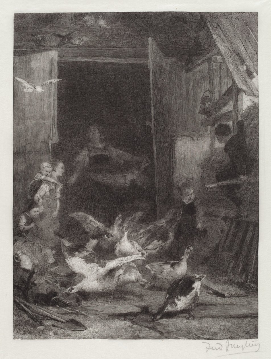 Uten tittel (gårdsscene) av Frederick Juengling