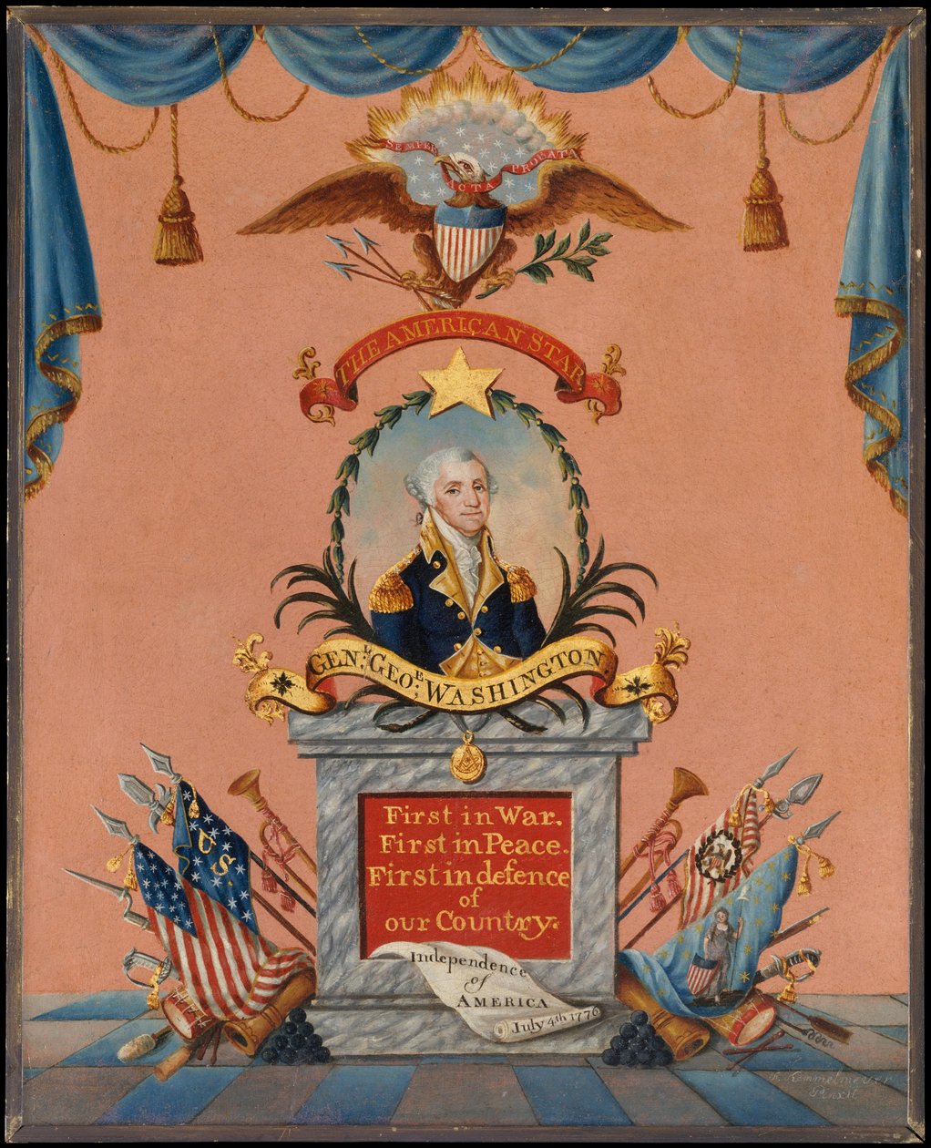 Den amerikanske stjernen George Washington, ca. 1803. av Frederick Kemmelmeyer