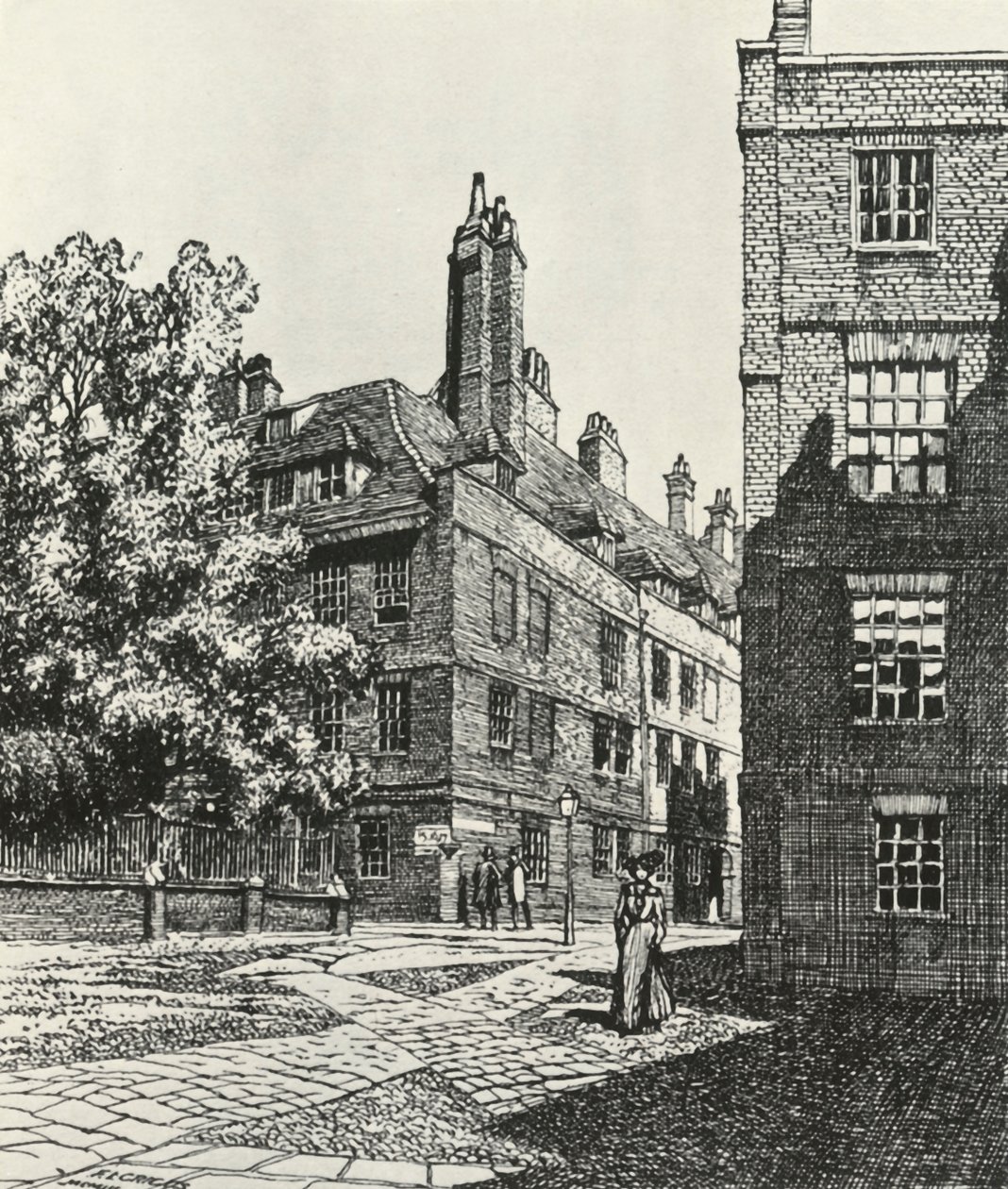Cliffords Inn i London, 1903, 1934. av Frederick Landseer Maur Griggs