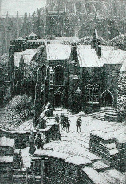 The Almonry, Chipping Campden 1925 (etsing) av Frederick Landseer Maur Griggs