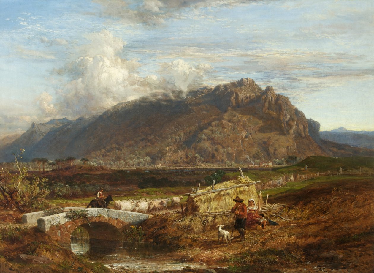 Monte Soracte i den romerske Campagna, 1863 av Frederick Lee Bridell