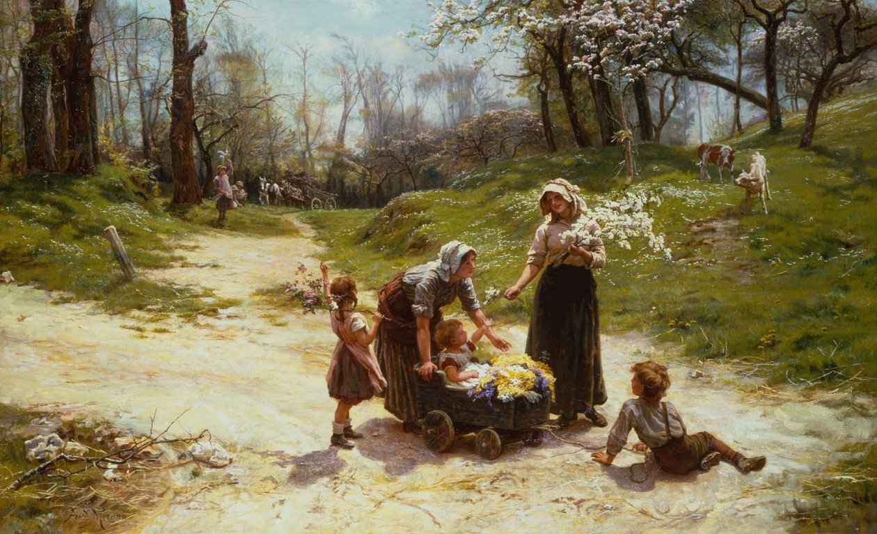 mai (olje på lerret) av Frederick Morgan
