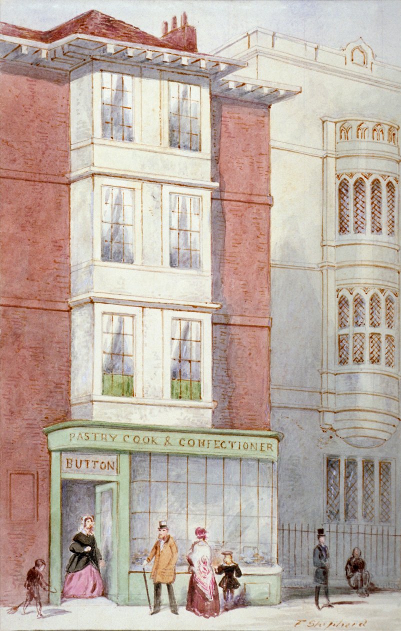 Buttons konditori og konditori, 187 Fleet Street, City of London, 1887 av Frederick Napoleon Shepherd