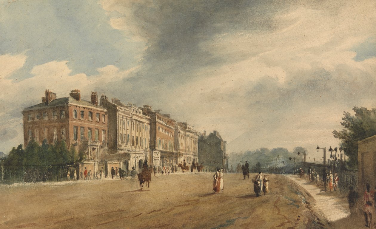 Apsley House og Piccadilly ... fra Hyde Park Corner av Frederick Nash