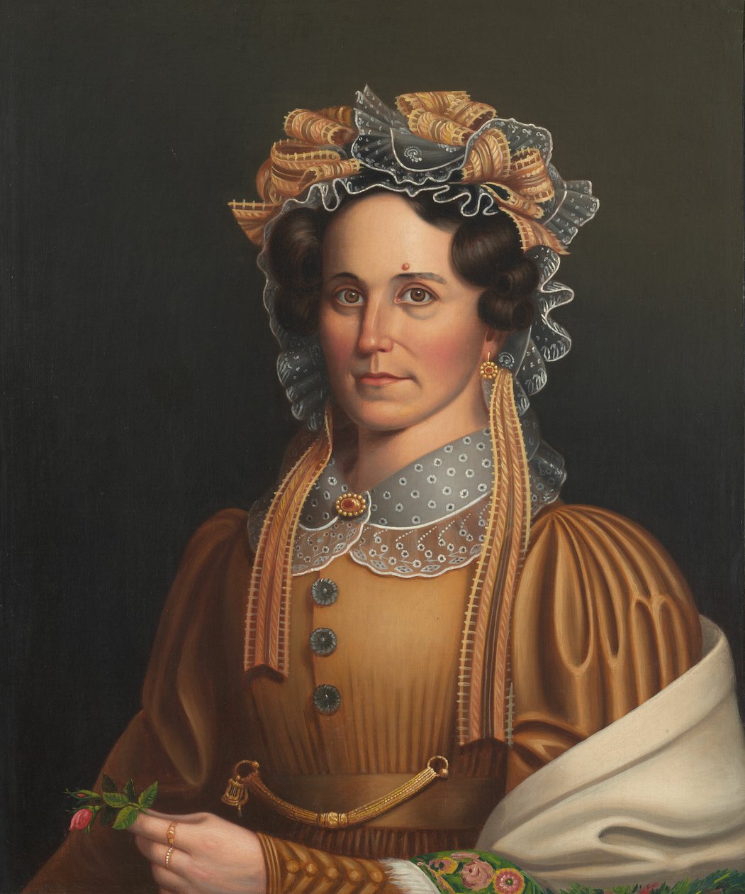 Dame i brunt av Frederick R. Spencer