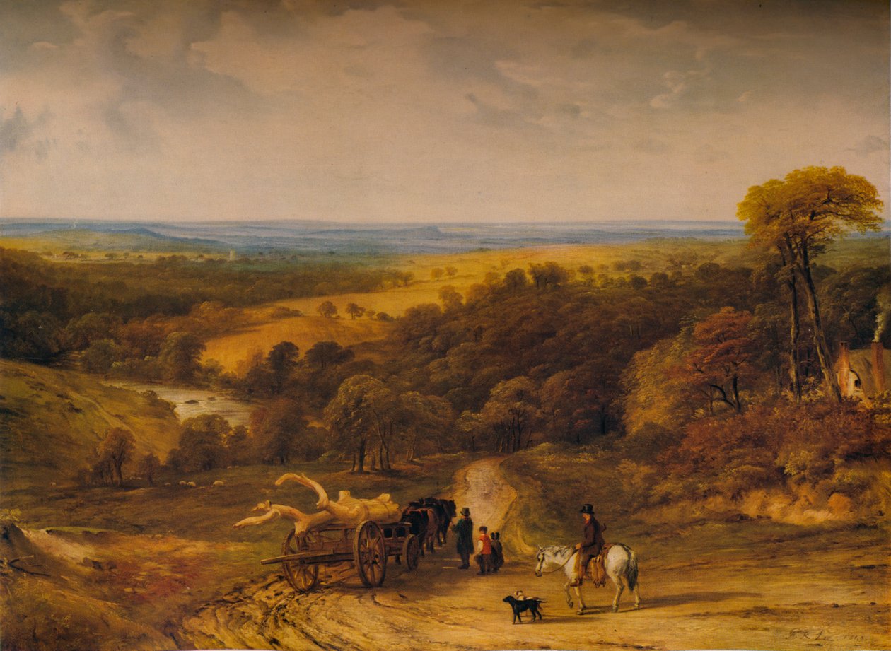 Utsikt nær Crediton, Devon, 1843 av Frederick Richard Lee