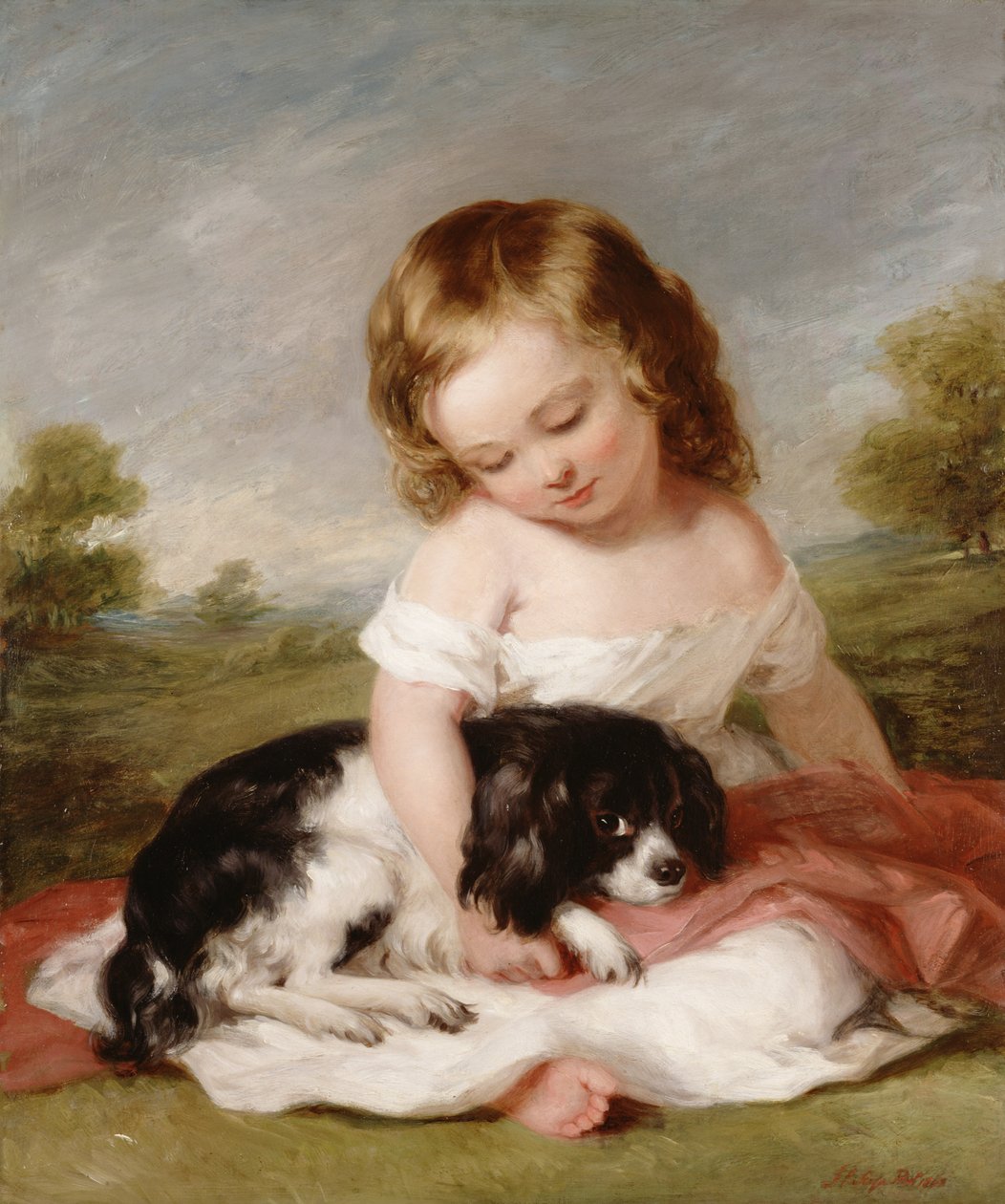 Portrett av Sir Henry M. Meysey-Thompson (1845-1929) 1. Baron Knaresborough som gutt, 1860 av Frederick Richard Say