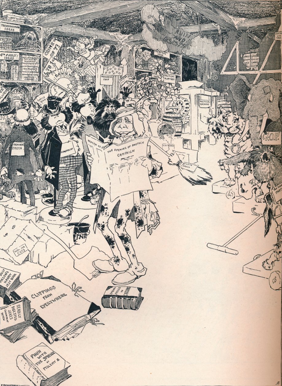 Eiendomsrommet til en smart tegneserieskaper, c1890 av Frederick Richardson