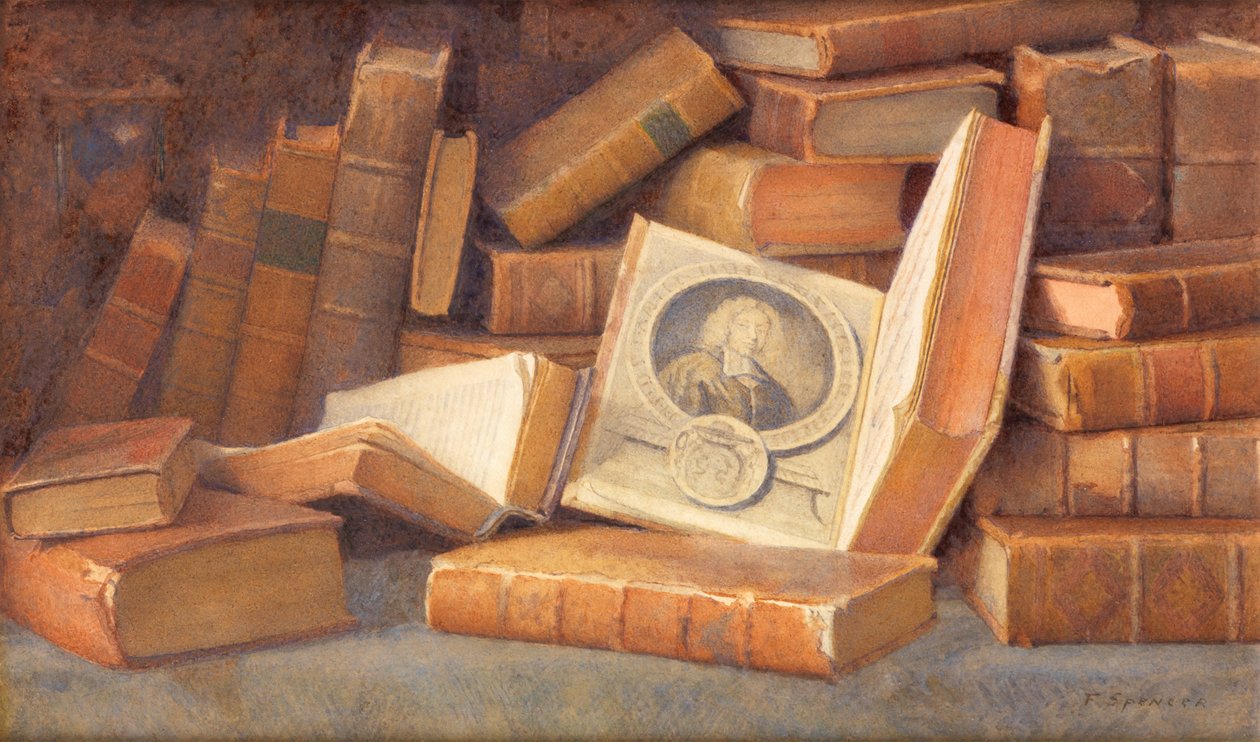 Gamle bøker (akvarell) av Frederick Spencer