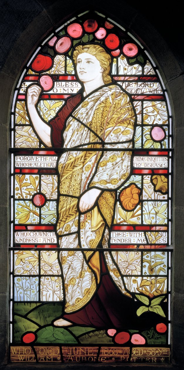 Salme 103, 1870 (farget glass) av Frederick Vincent Hart