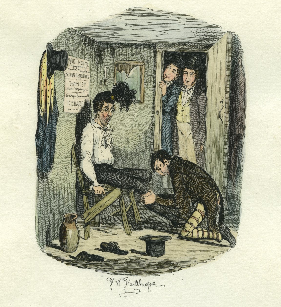 The Flaying of Hamlet, Great Expectations, ca. 1885 (håndfarget etsning) av Frederick W. Pailthorpe