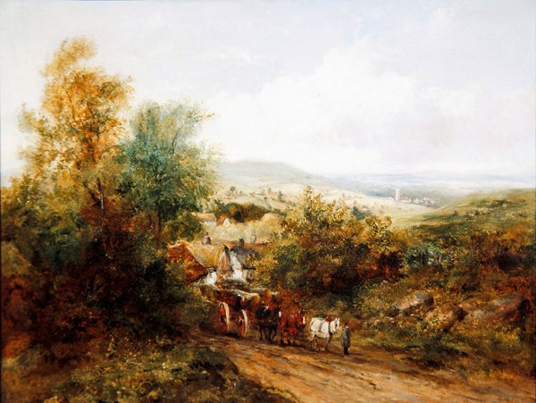 Landskap (olje på lerret) av Frederick Waters Watts