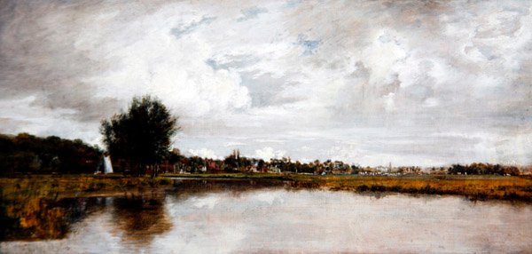 The River Yare ved Thorpe, nær Norwich, ca. 1820-21 (olje på lerret) av Frederick Waters Watts