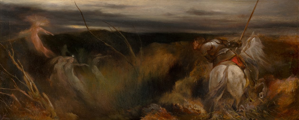 Den hjemsøkte dalen, inntrengeren (olje på plate) av Frederick Weekes