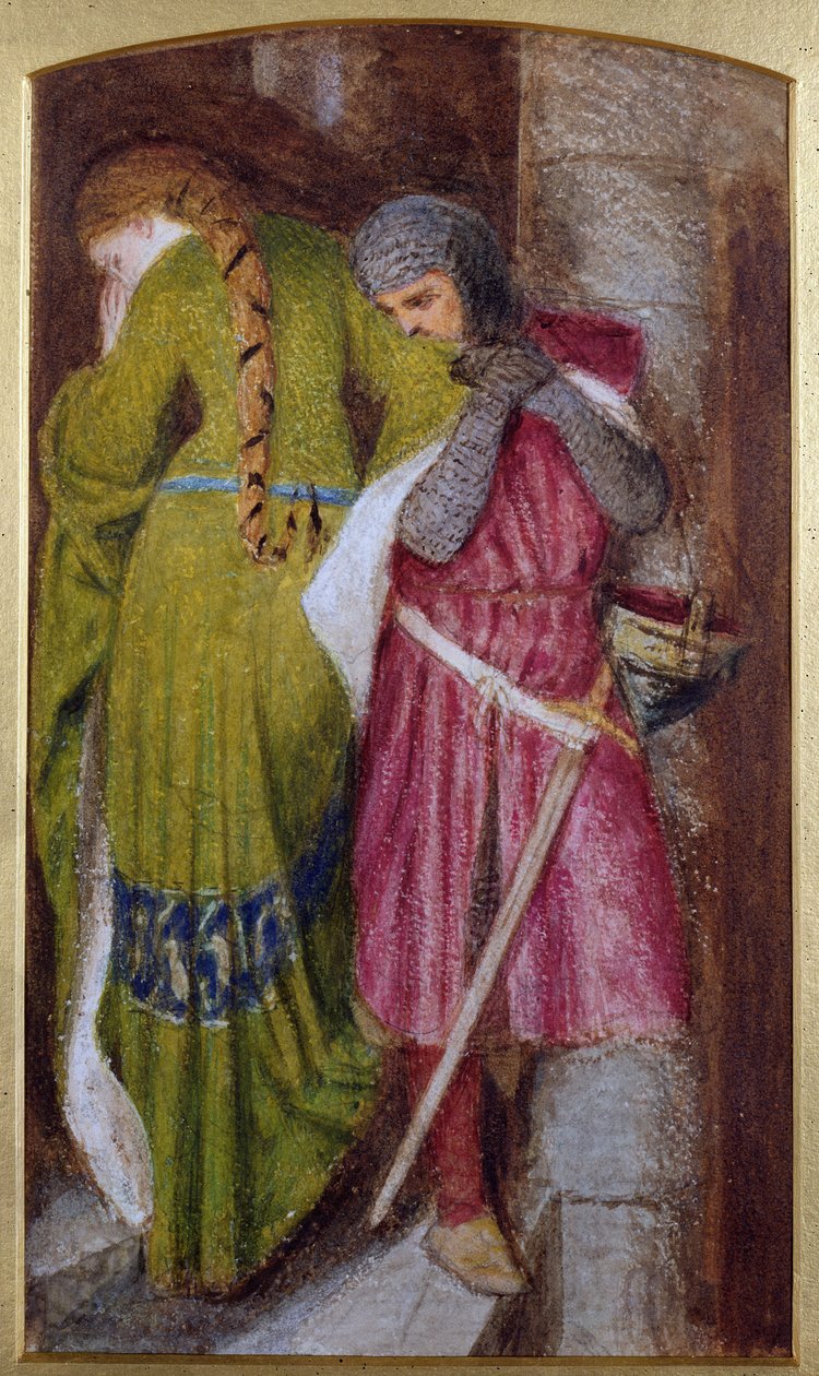 Møte på Turret-trappen, Helellil und Hildebrand, 1864 av Frederick William Burton