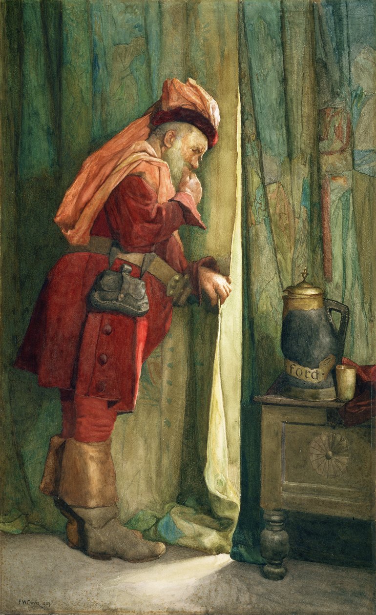 Falstaff "Jeg vil unnslippe meg bak Arras" av Frederick William Davis