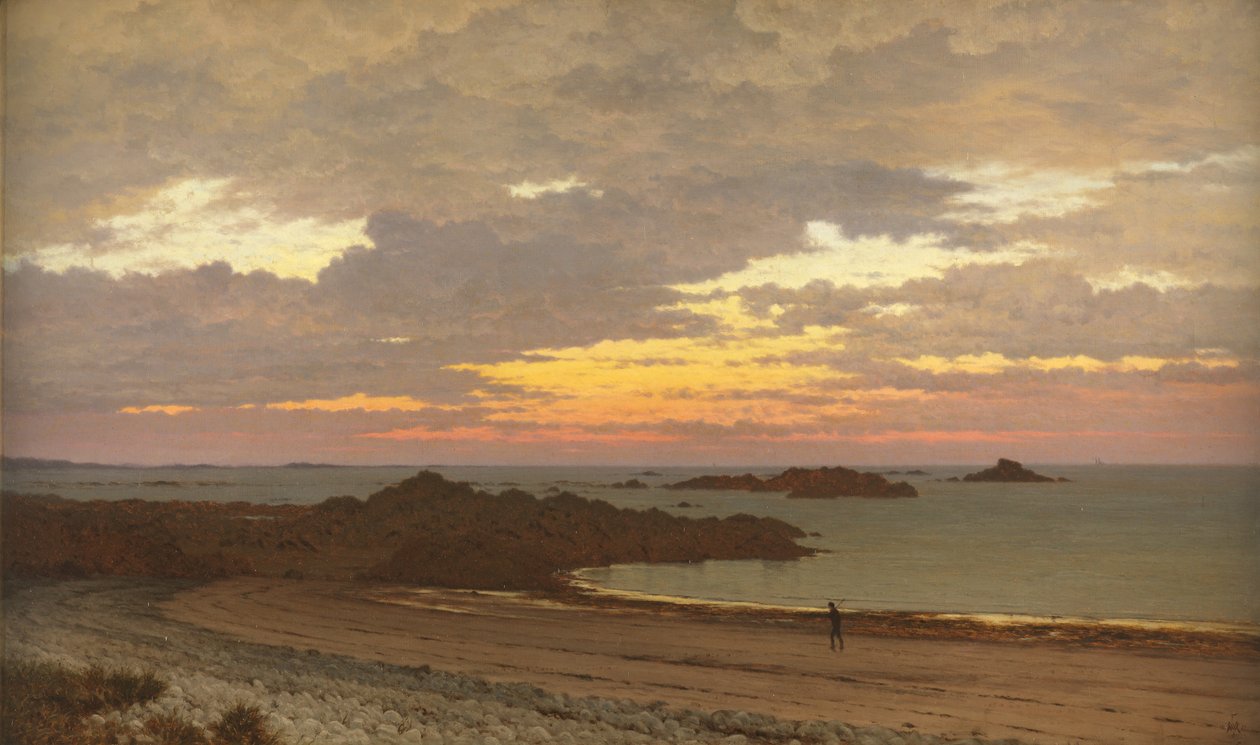 Kveld på kysten, 1887 av Frederick William Meyer