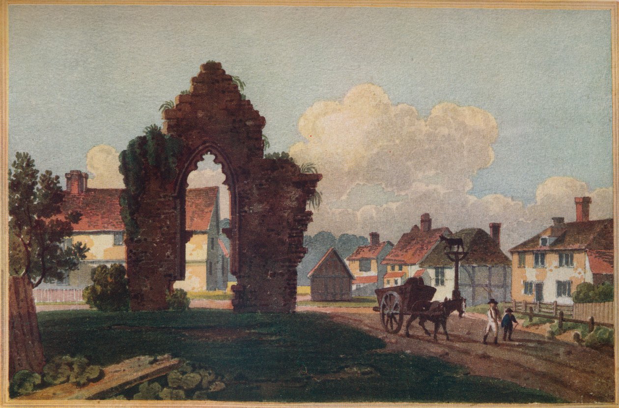 Rester av et gammelt kapell, Milkhouse Street, nær Cranbrook, Kent, 1813 av Frederick Wilton Litchfield Stockdale