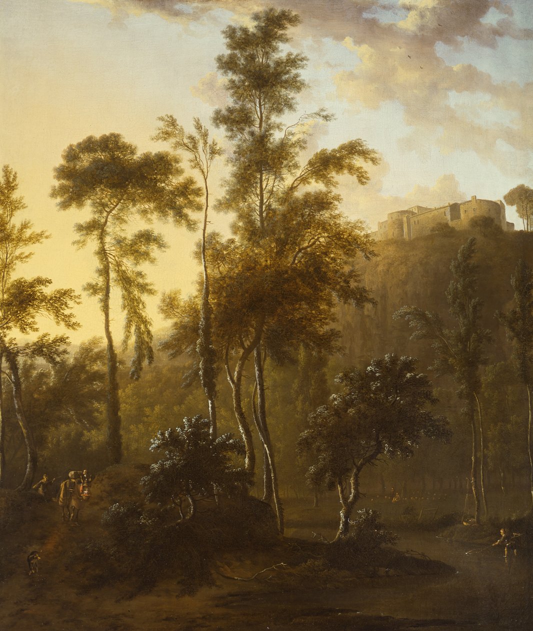Italiensk landskap med fiskere av Frederick de Moucheron