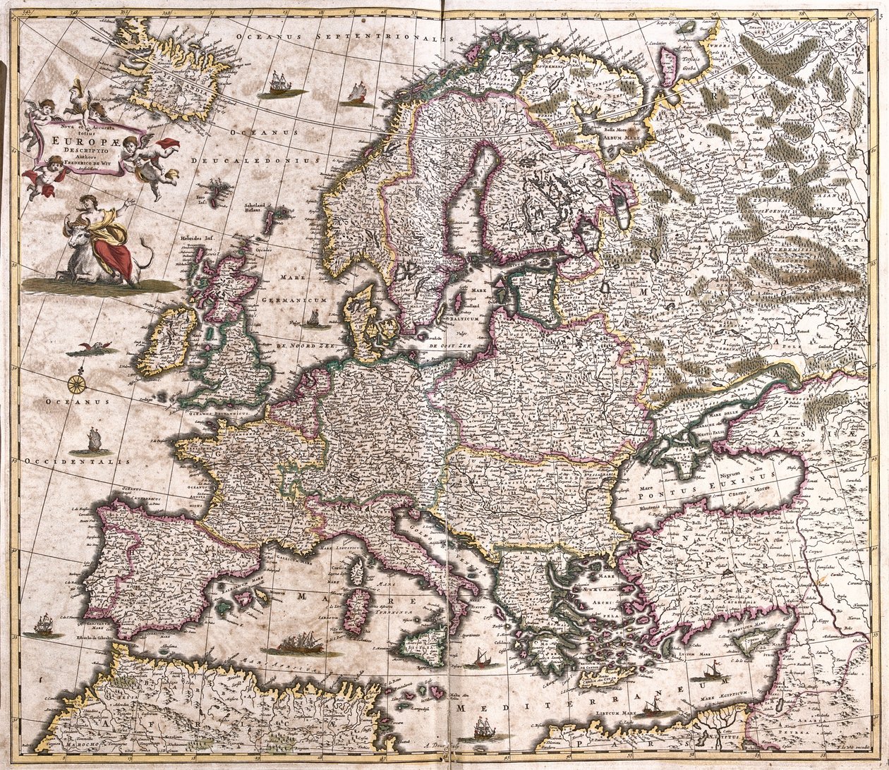 Kart over Europa (etsing av Frederick de Wit