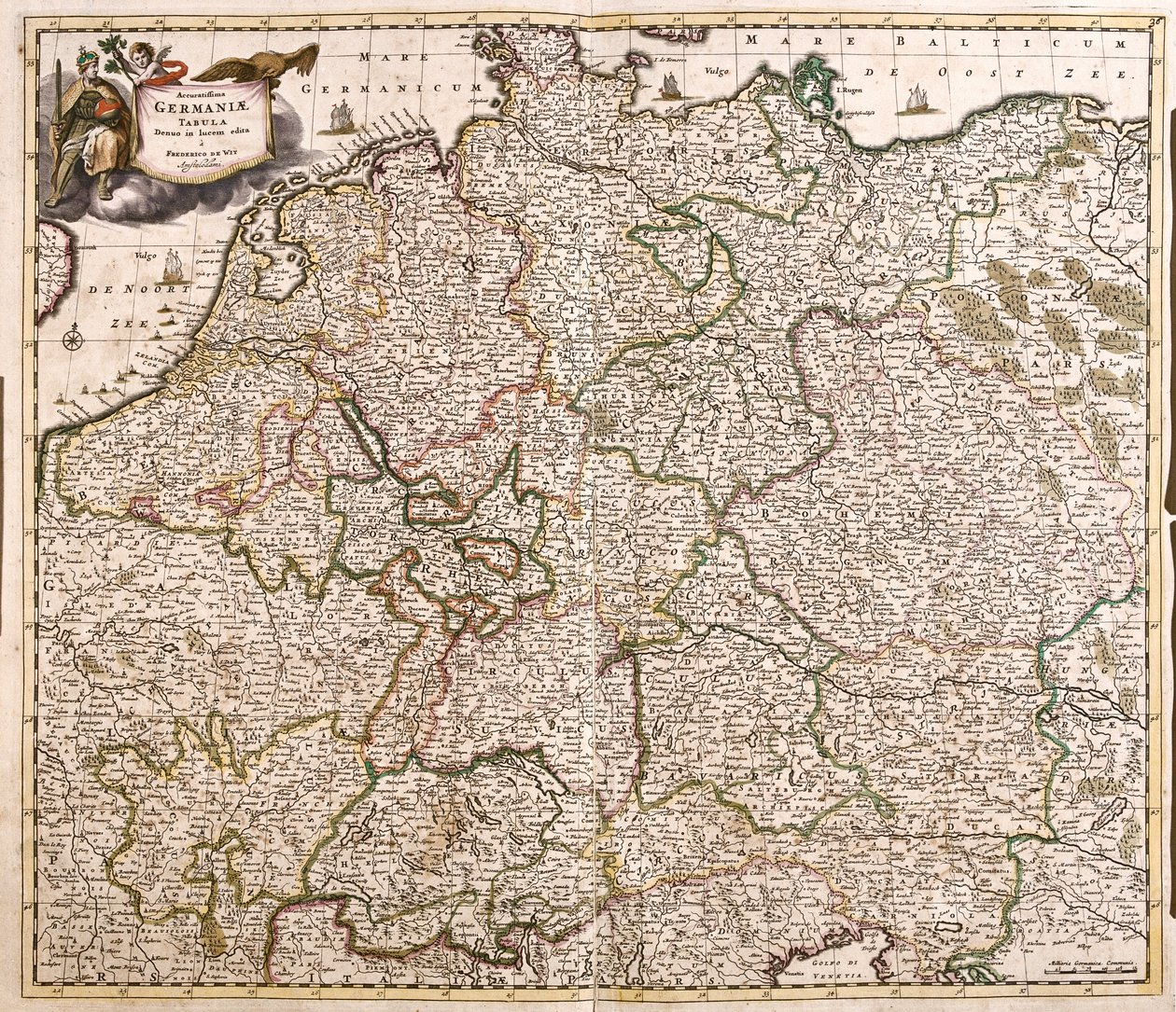 Kart over Tyskland (radering av Frederick de Wit