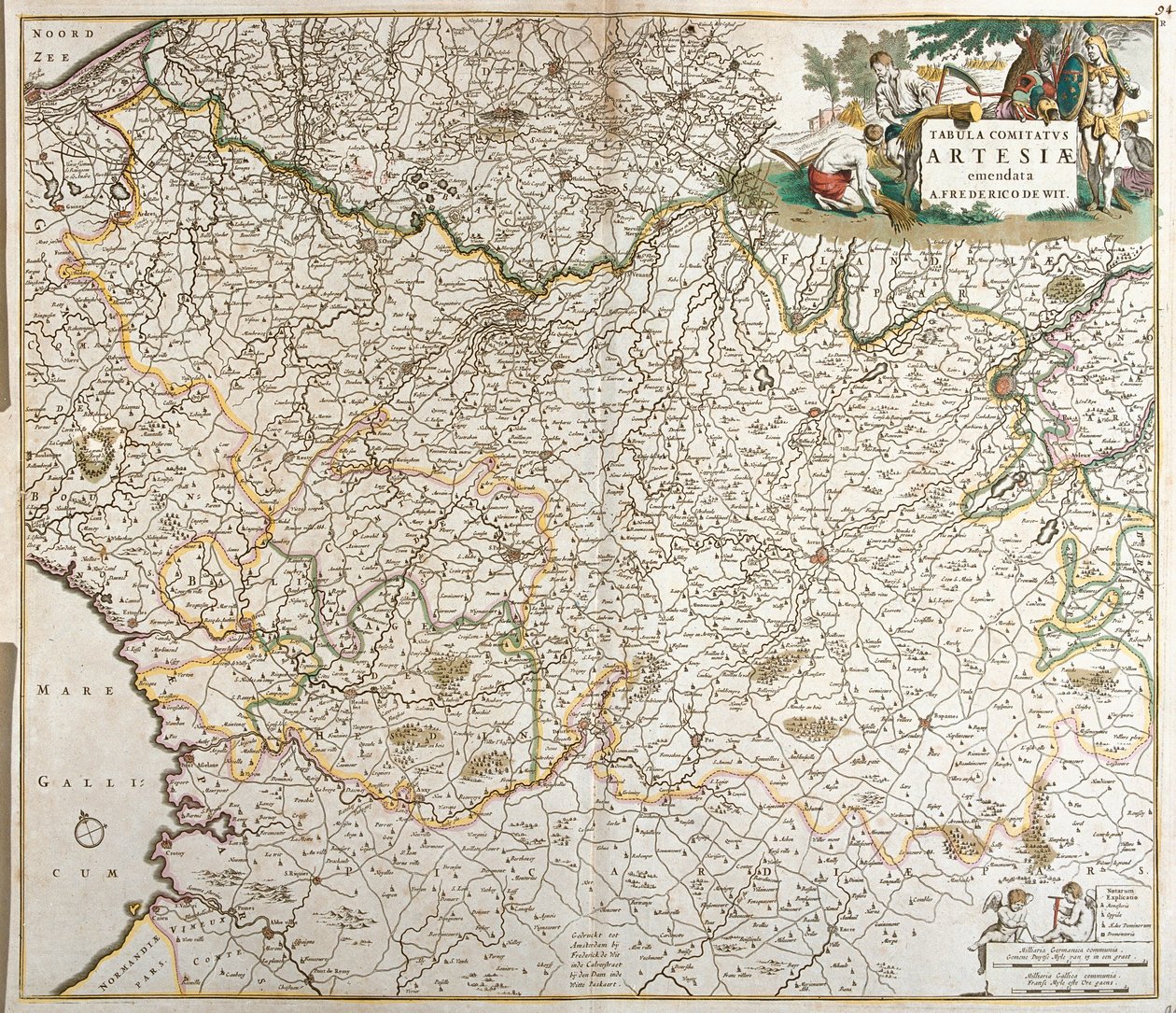 Kart over greven av Artois (Frankrike) (radering av Frederick de Wit