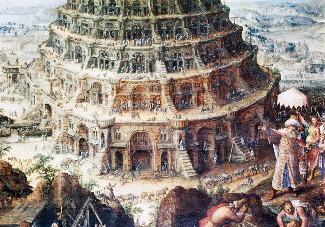Babels tårn, detalj av Frederick van Valkenborch