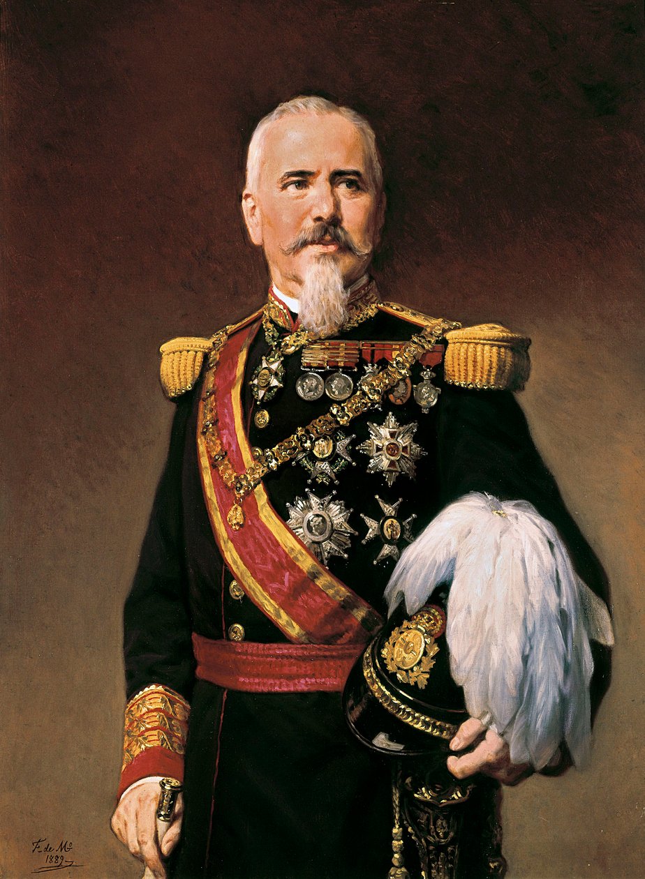 Portrett av Arsenio Martinez Campos Anton (1831-1900), spansk politiker og militær, ca. 1880 (olje på lerret) av Frederico de Madrazo