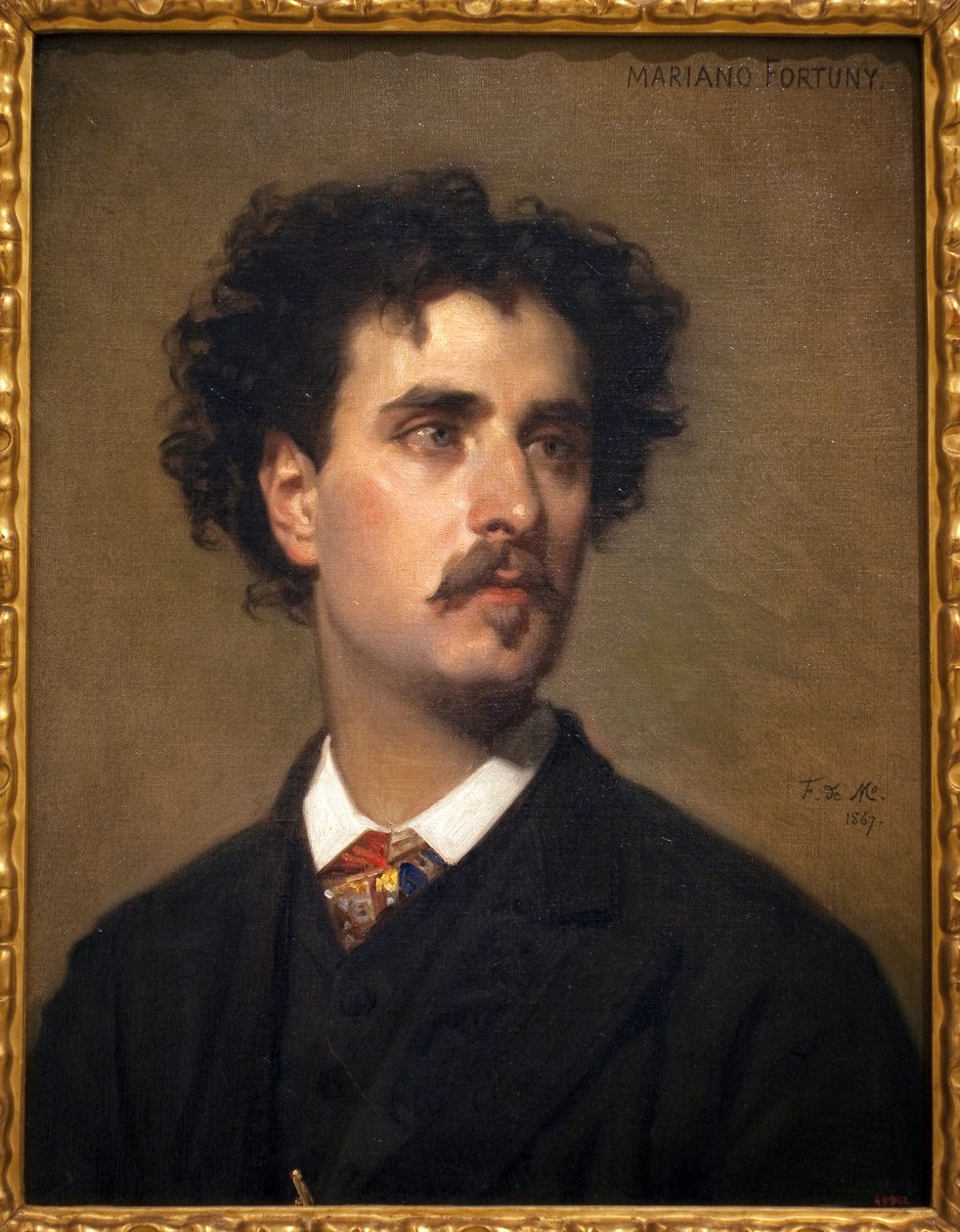 Portrett av maleren Mariano Fortuny y Marsal (1838-1874). Maleri av Federico de Madrazo (1815-1894), olje på lerret av Frederico de Madrazo