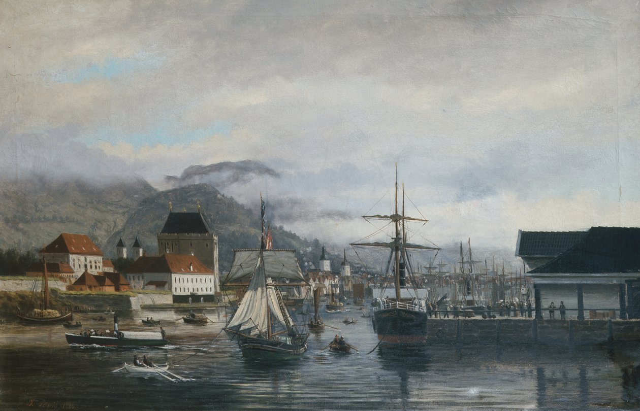 Bergen harbour, Tollboden av Frederik Sorvig