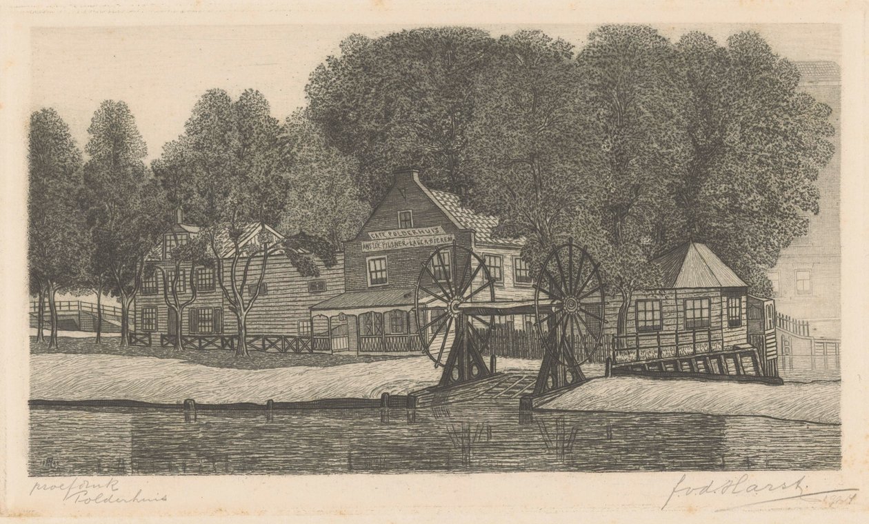 Polderhuis (original tittel på objekt) av Frederik van der Harst (signed by artist)