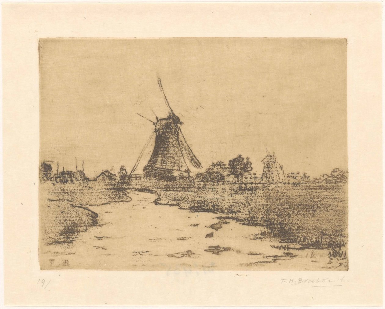 Kvern på en grøft av Frederika Henriëtte Broeksmit (signed by artist)