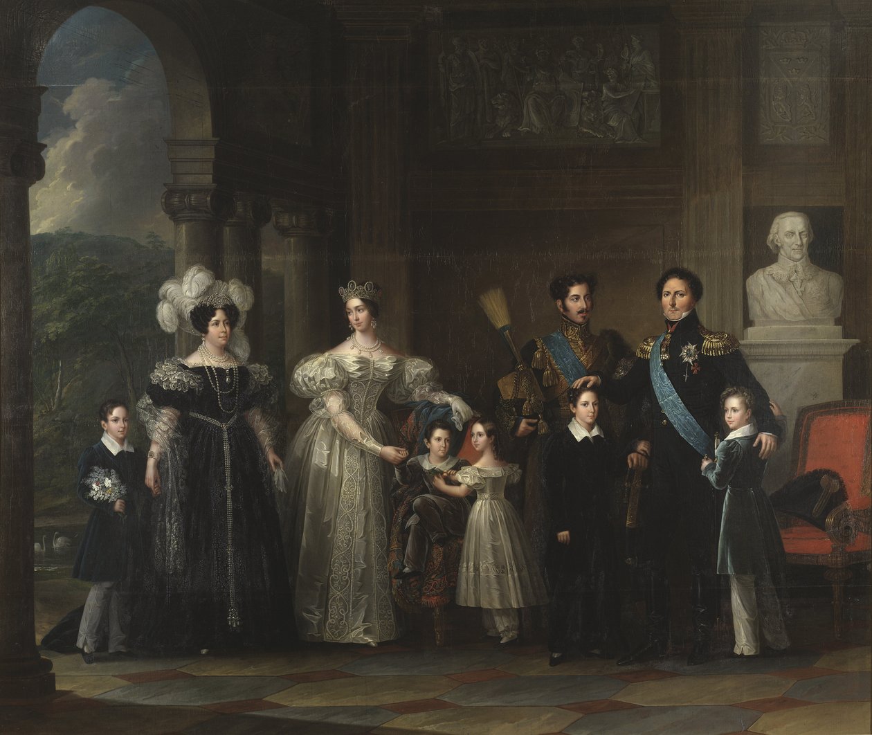 Bernadotte-familien (monarkiet i Sverige og Norge): Oscar I (1799-1859), Desiree Clary (1777-1860), Josephine de Leuchtenberg (1807-1867), Charles XV (1826-1872), Oscar II (1829-1907) , Charles XIV Jean (1763-1844), prins Gustave (1827-1852) og prins av Fredric Westin