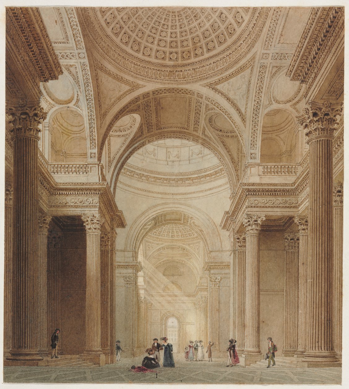 Interiøret i Pantheon i Paris av Fredrick Nash