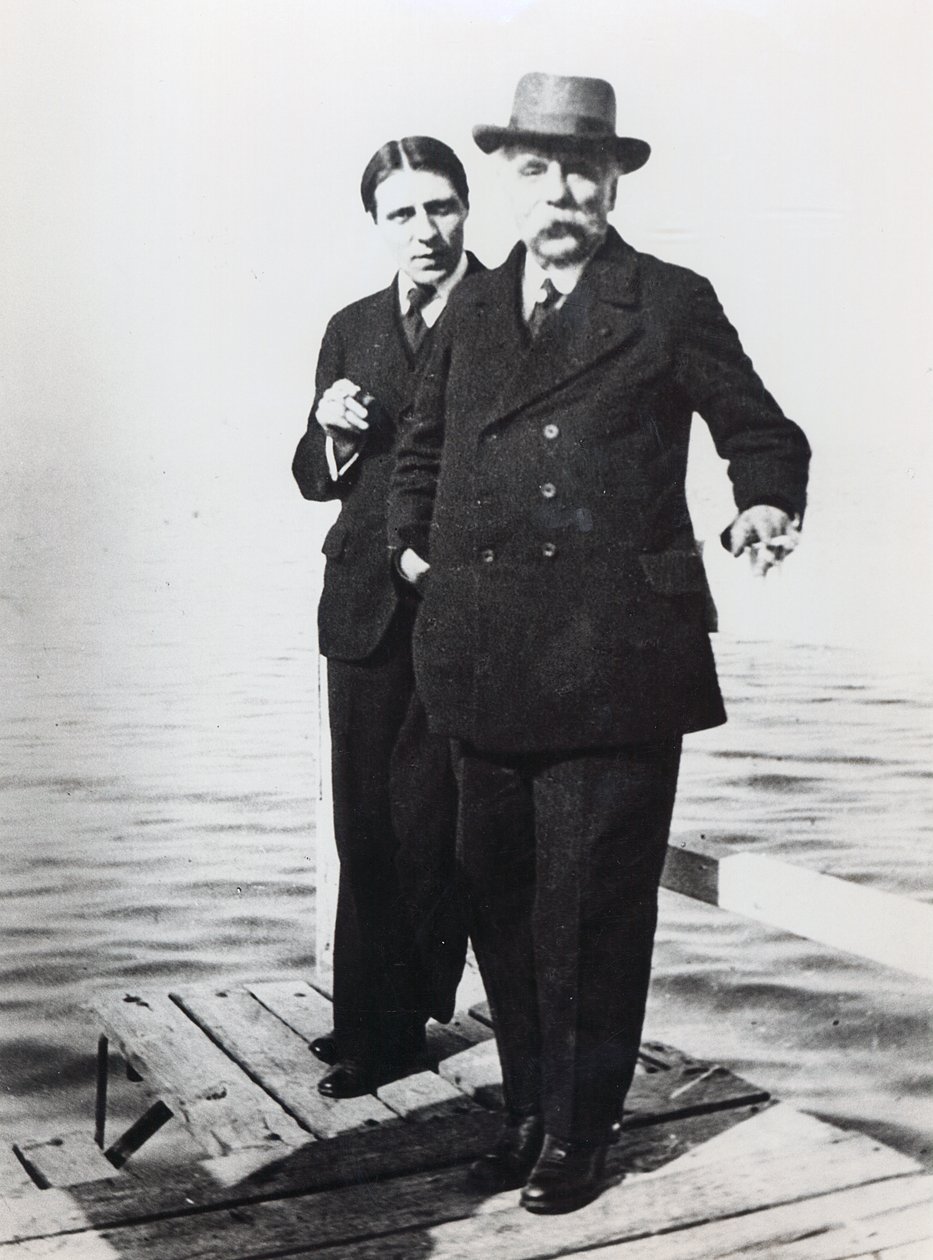 Alfred Cortot (1877-1962) og Gabriel Faure (1845-1924), tidlig på 1900-tallet av French Photographer