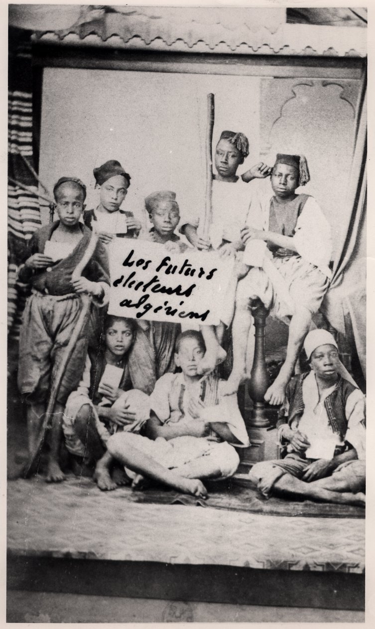 Algeriske barn fra regionen Annaba, sent på 1800-tallet av French Photographer