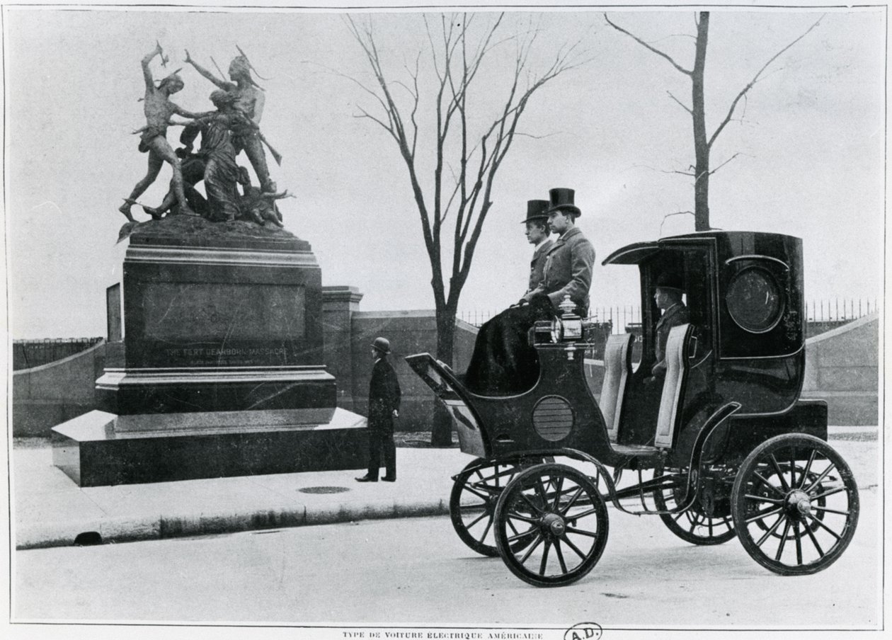 Amerikansk elbil i Paris, ca. 1900 av French Photographer
