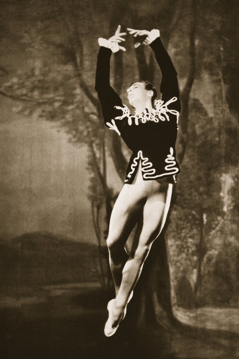 Andre Eglevsky i Swan Lake, fra Grand Ballet de Monte-Carlo, 1949 (fotogravure) av French Photographer